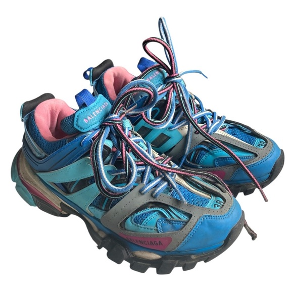 Balenciaga Track Runners Size 8 Pink and Blue - Picture 1 of 11